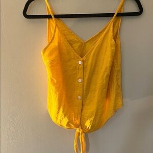 Sunny Yellow Women's Camisole with Tie-Front
